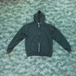 oversized zip up hoodie. dark green. Brandy dupe.